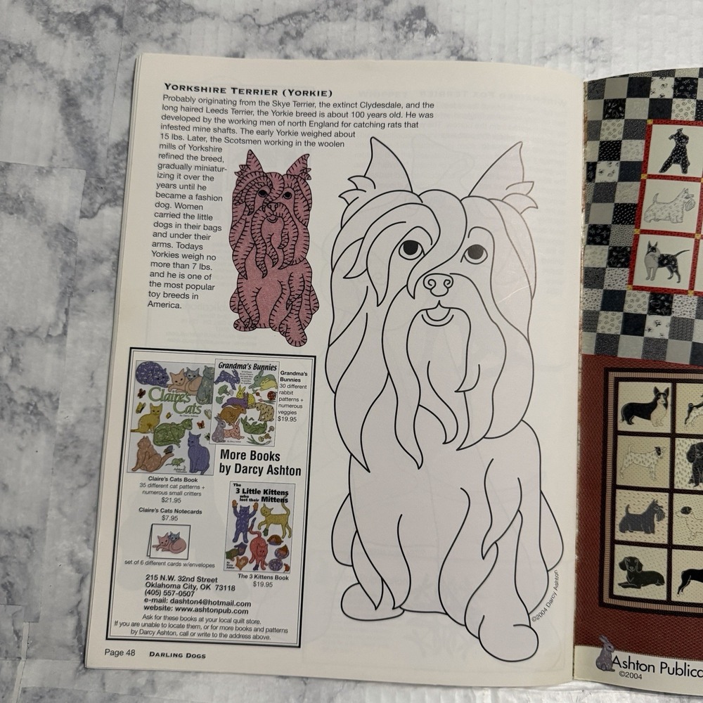 Quilt Pattern Book - Darling Little Dogs by Darcy Ashton 35 Types Craft Projects - Picture 14 of 16